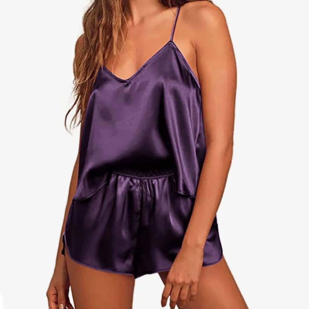 Purple Satin PJs
